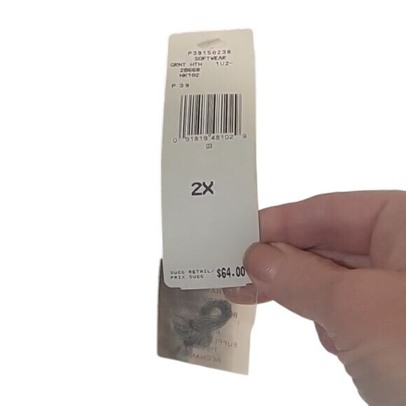 JONES NEW YORK NEW Merino Wool Gray Mock Neck Short Sleeve Sweater 2X - Picture 3 of 5